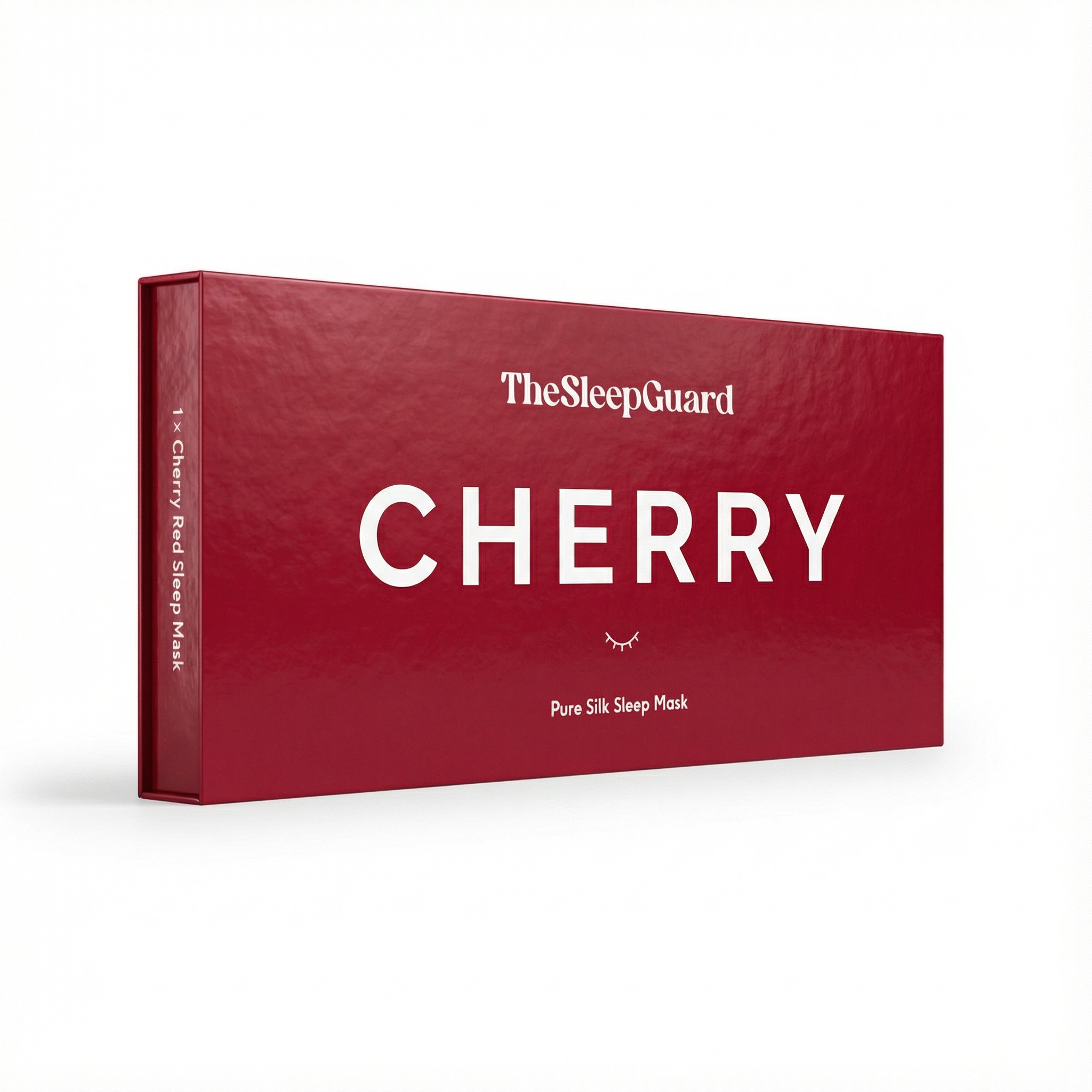 Pure Silk Sleep Mask [100% 6A Mulberry Silk, 22 Momme] - Cherry Red