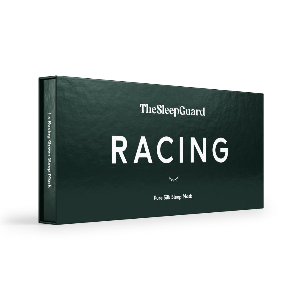 Pure Silk Sleep Mask [100% 6A Mulberry Silk, 22 Momme] - Racing Green