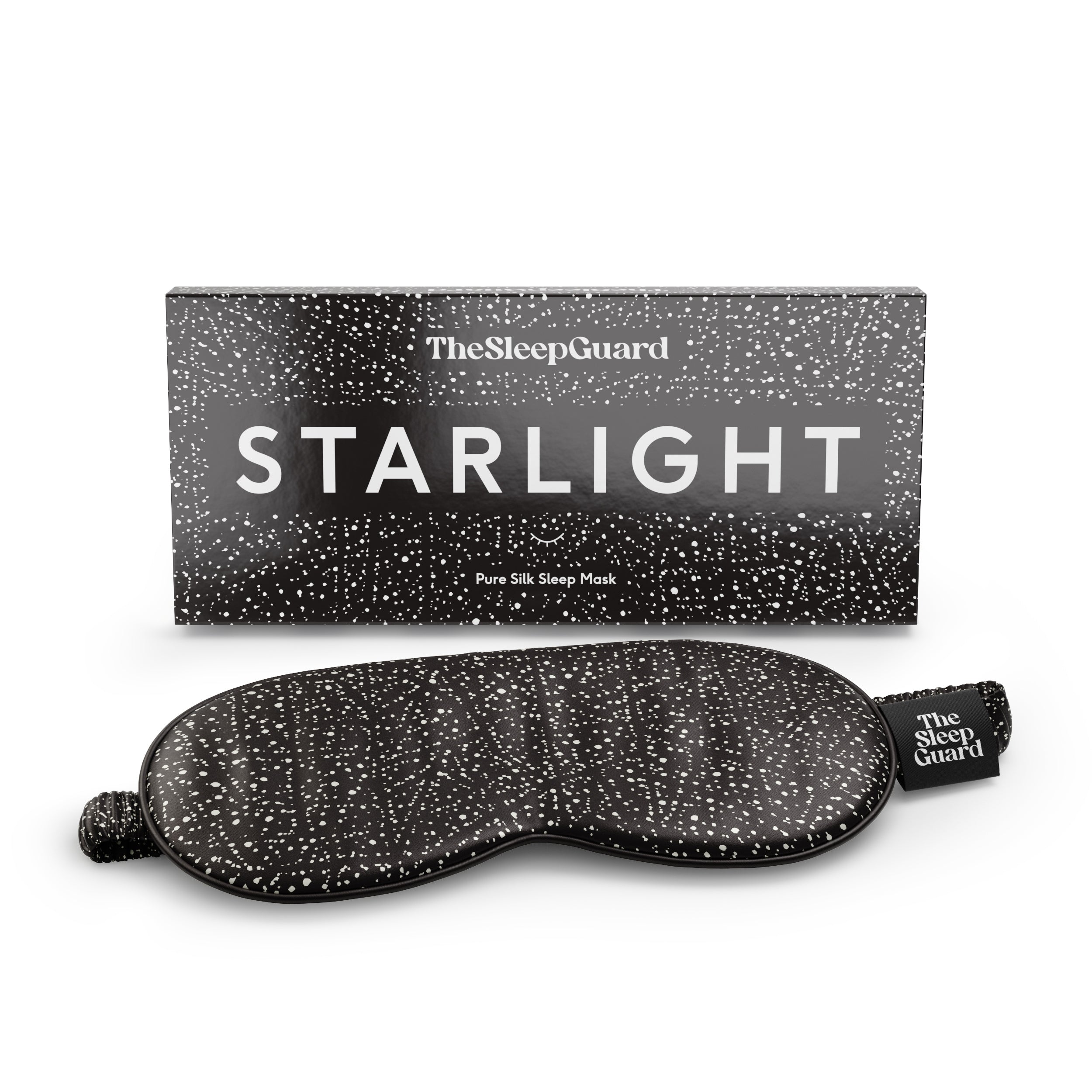 Pure Silk Sleep Mask [100% 6A Mulberry Silk, 22 Momme] - Starlight Print