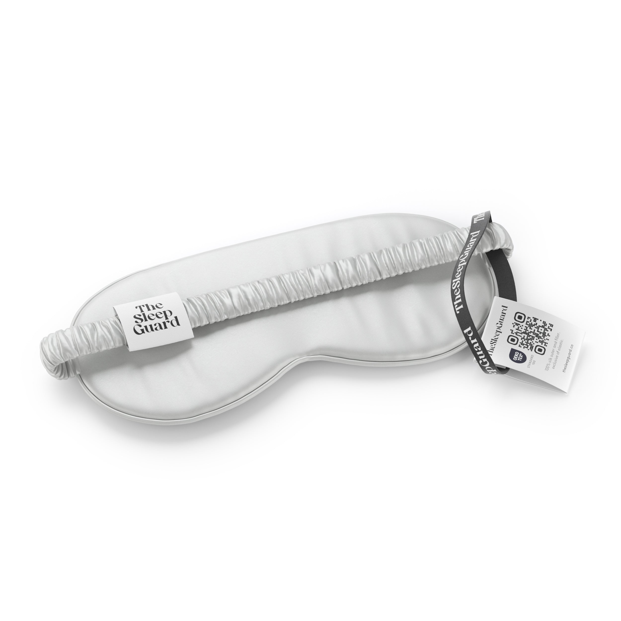 Pure Silk Sleep Mask [100% 6A Mulberry Silk, 22 Momme] - Silver Grey