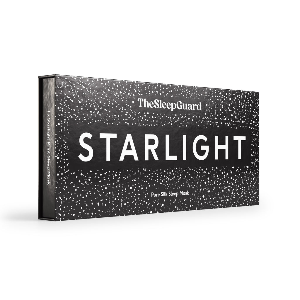 Pure Silk Sleep Mask [100% 6A Mulberry Silk, 22 Momme] - Starlight Print